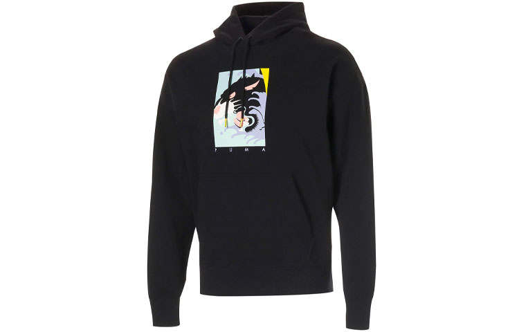 PUMA PUMA Sweatshirts Men's Black Hooded Moderate Regular