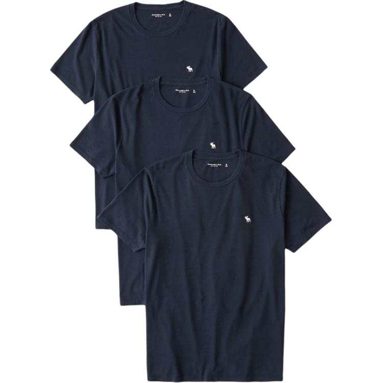 Abercrombie&Fitch T Shirt Men's 3 Pack Marine Blue
