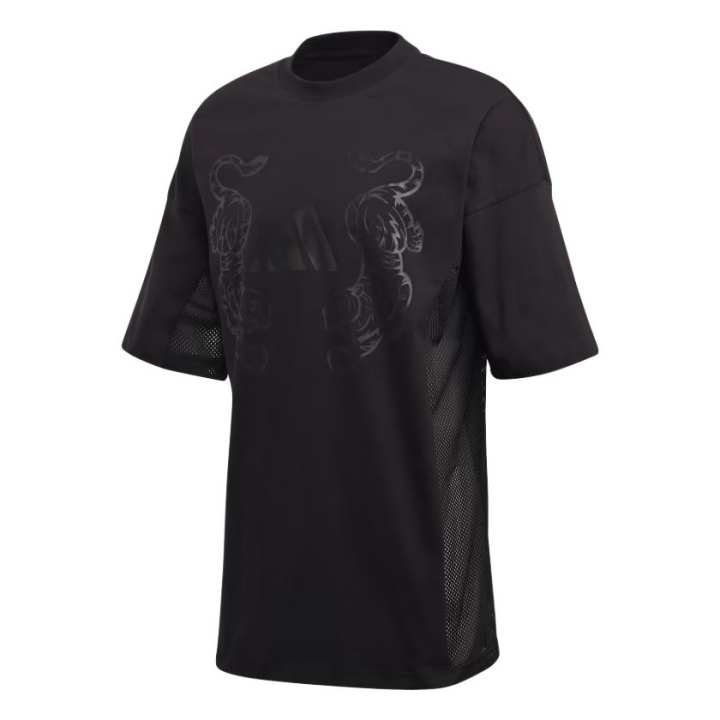 Adidas Adidas T Shirts Men's Black Crew Neck Moderate Heavyweight