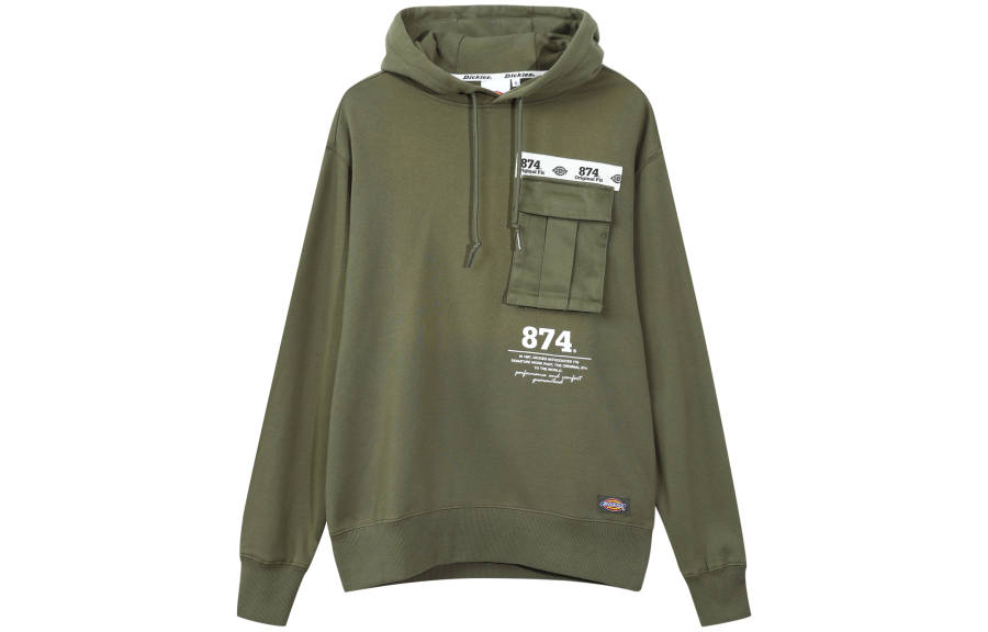 Dickies Sweatshirts Men's Army Green Hooded Moderate Regular