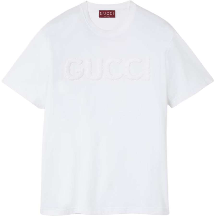 GUCCI Embroidered Cotton Jersey T shirt