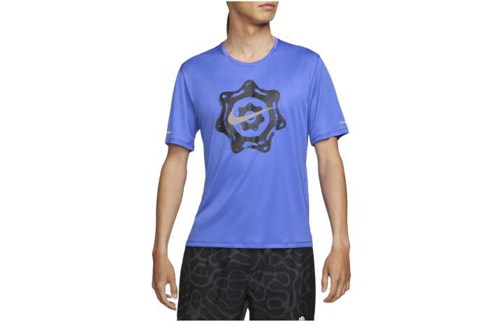 Nike Nike T Shirts Men's Medium Blue Crew Neck Moderate Straight Fit