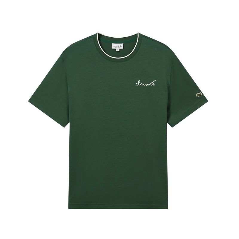 LACOSTE SS25 T Shirt Men's Crocodile Green