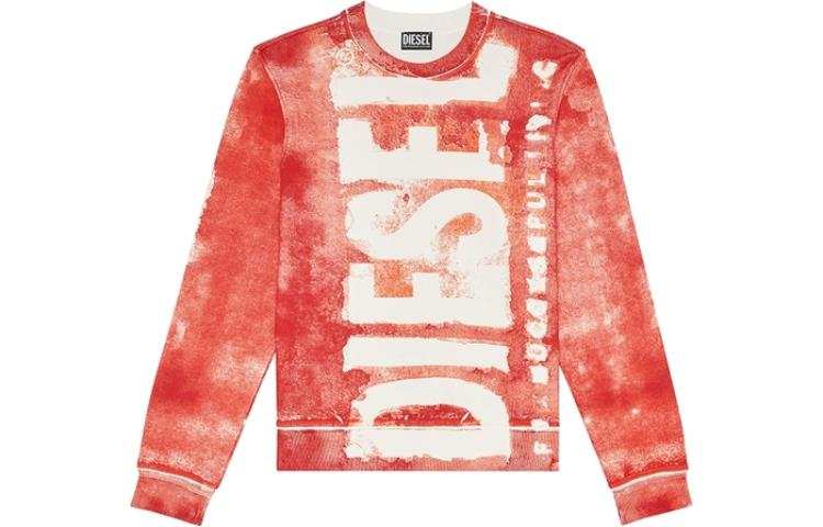 DIESEL DIESEL Sweatshirts Men's Red Crew Neck Moderate Regular