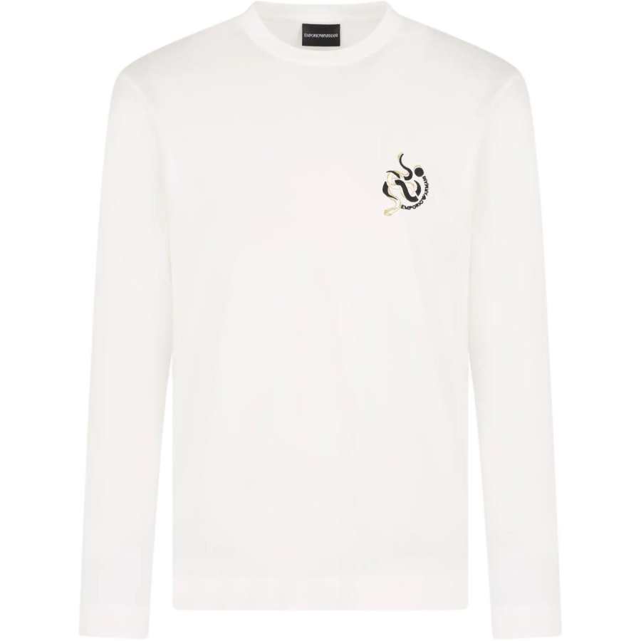 EMPORIO ARMANI Asv Lyocell Blend Jersey Jumper With Embroidery