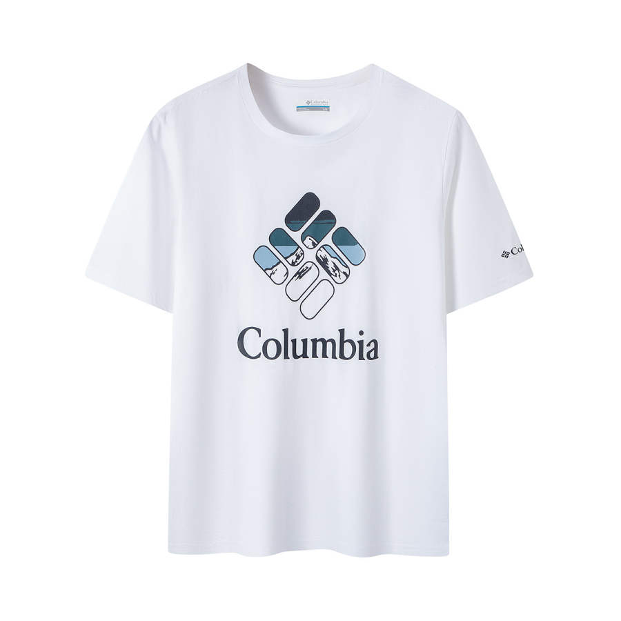 Columbia T Shirts Men's White 114 Crew Neck