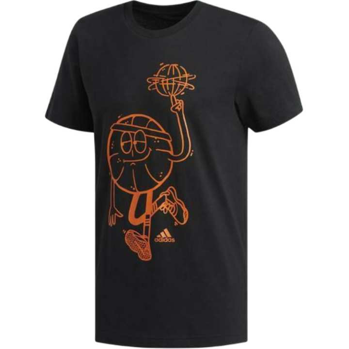 Adidas Adidas T Shirts Men's Black Crew Neck Moderate