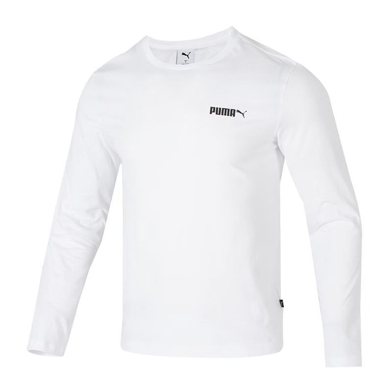 PUMA T Shirts Men's White Crew Neck Moderate