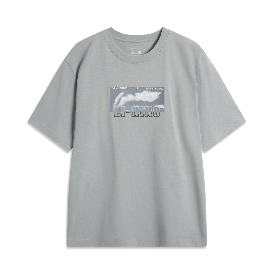 Li-Ning Li Ning Sports Lifestyle Collection Sports Trendy Collection T Shirt Men's Lunar Surface Gray