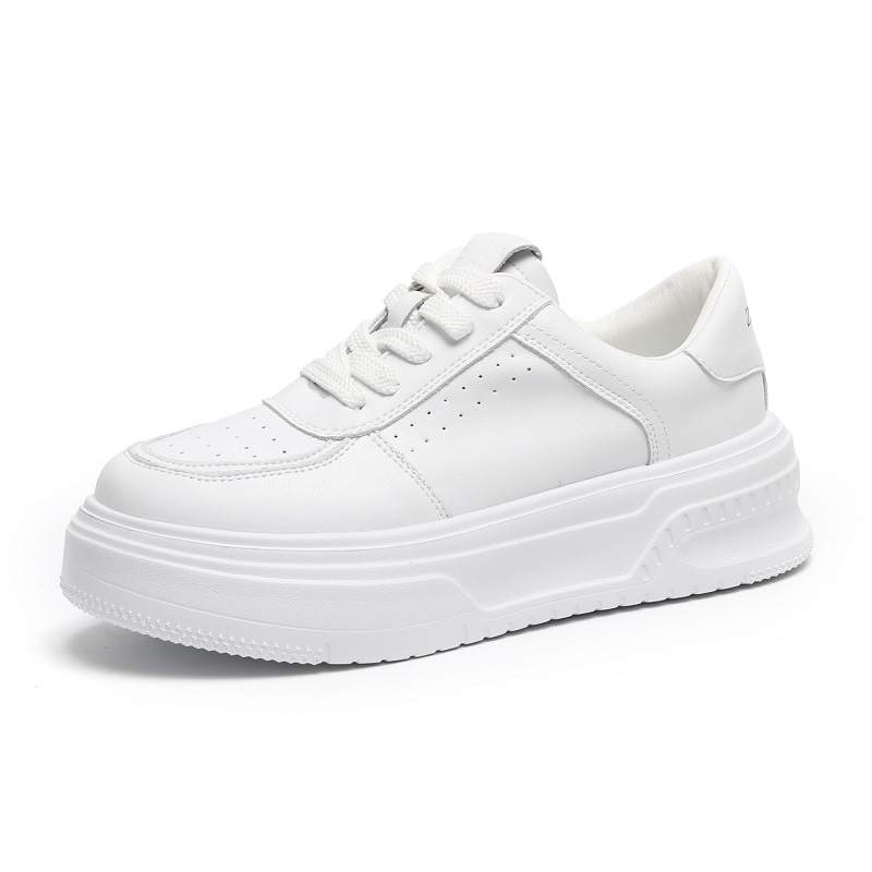 O.L Cow Split Leather Low top Casual Shoes Women's White