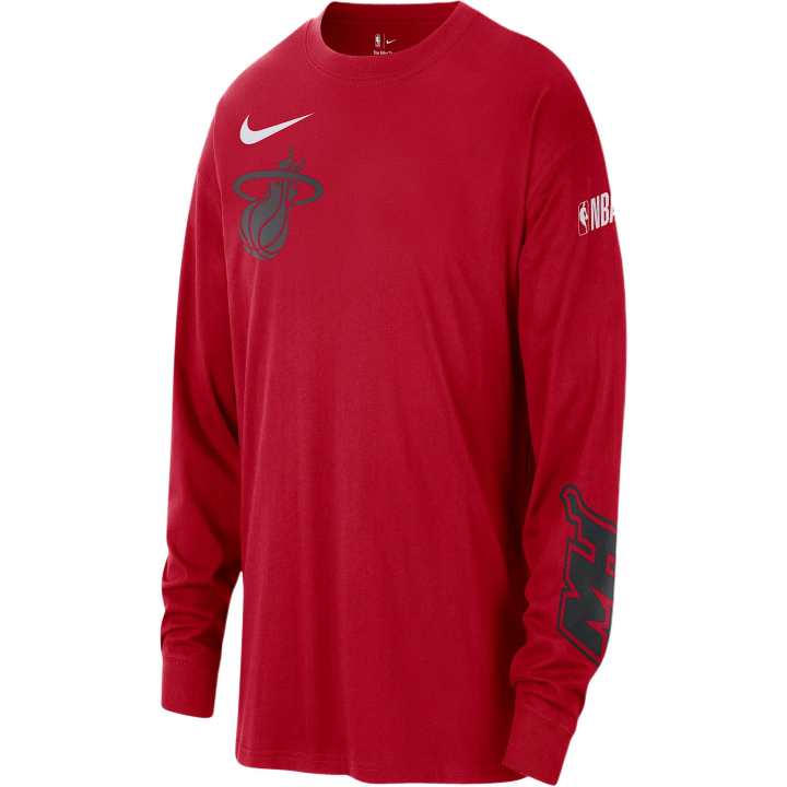 Nike Nike Miami Heat Courtside City Edition Men's Nike Nba Max90 Long Sleeve T Shirt