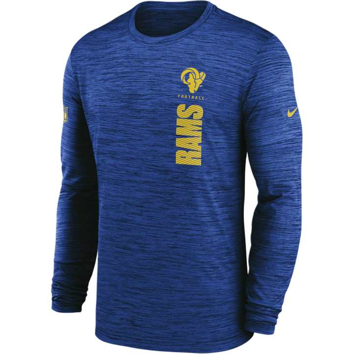 Nike Nike Los Angeles Rams Sideline Velocity Men's Nike Dri FIT Nfl Long Sleeve T Shirt