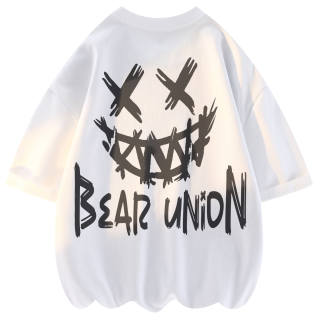 BEAR UNION T Shirts Unisex Crew Neck Thin Straight Fit