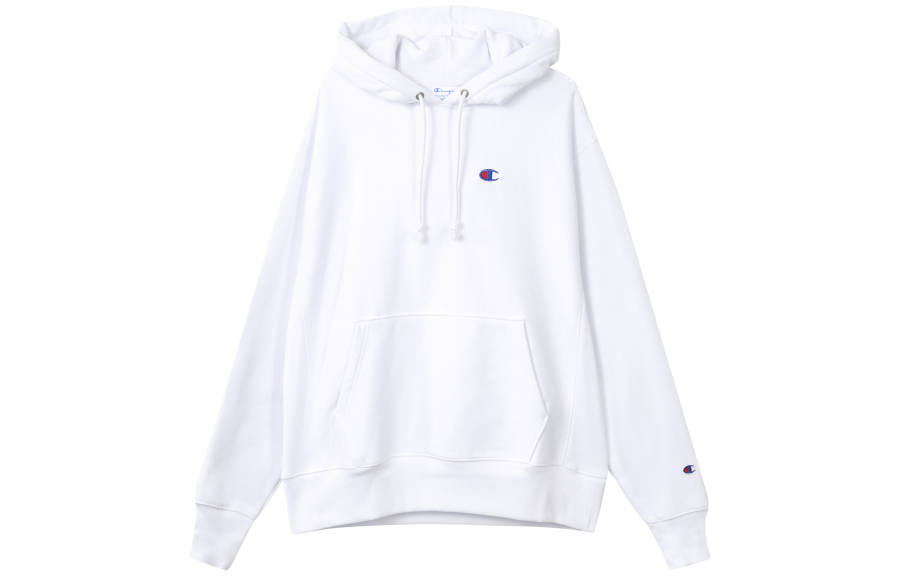 Champion Classic Small C Fleece Lined Pullover Sweatshirt Japan Version Unisex White