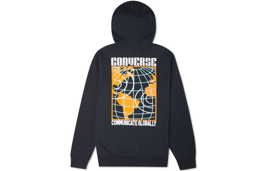 Converse Converse Sweatshirts Men's Ink Black Hooded Moderate Regular