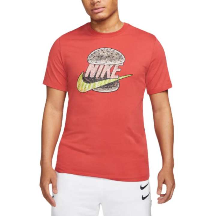 Nike Nike T Shirts Men's Red Crew Neck Straight Fit