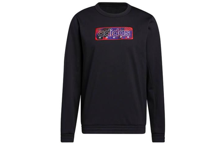 Adidas Adidas Basketball Fleece Lined Pullover Sweatshirt Men's Black