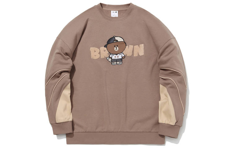 Li-Ning Li Ning X LINE FRIENDS Sweatshirts Unisex Umber Crew Neck Moderate Regular