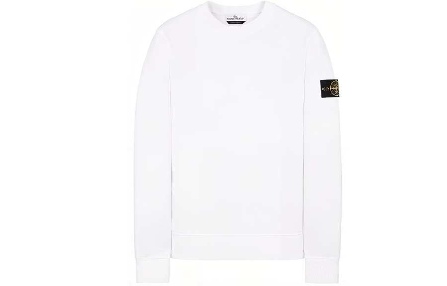STONE ISLAND Garment Dyed Cotton Fleece Crewneck