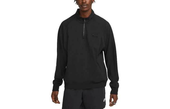 Nike Nike Sweatshirts Men's Black Stand Collar Moderate Regular