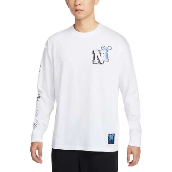 Nike Nike T Shirts Men's White 100 Crew Neck Moderate