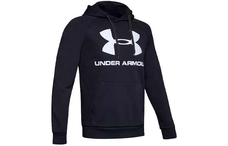 Under Armour Rival Sweatshirts Men's Black Hooded Moderate Regular