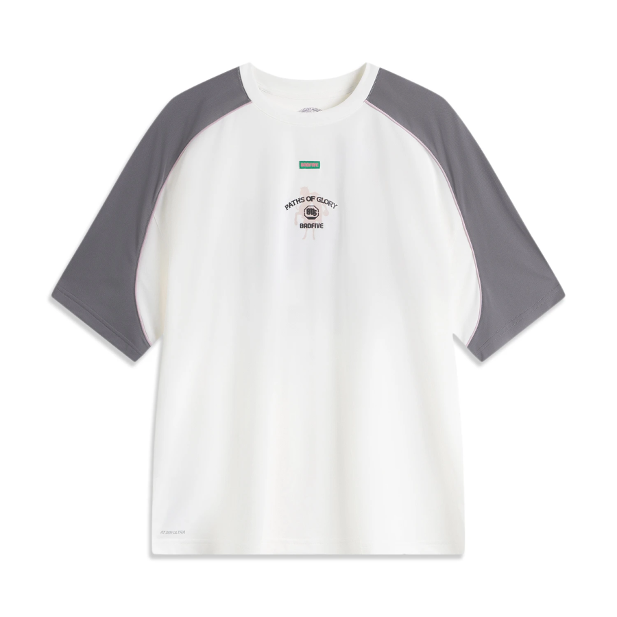 Li-Ning Li Ning Basketball Collection T Shirt Men's Ivory Smoky Ink Gray
