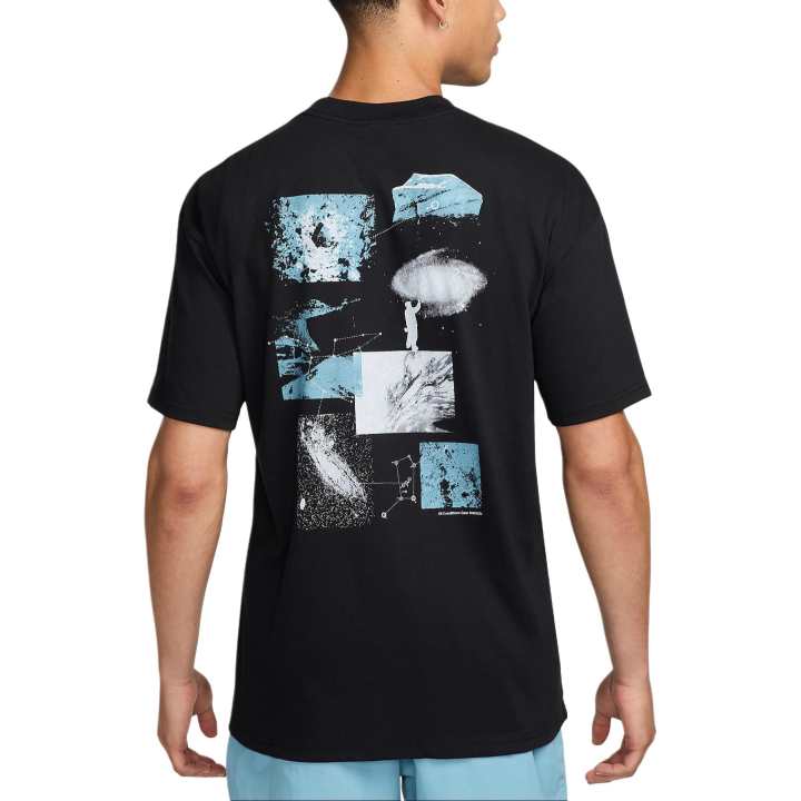 Nike Nike T Shirts Men's Black Crew Neck Moderate Straight Fit
