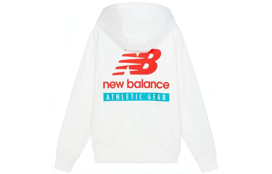 New Balance New Balance Sweatshirts Men's White Hooded Moderate Regular