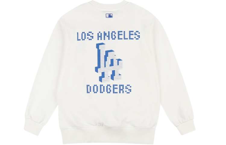 MLB Los Angeles Dodgers Sweatshirts Unisex Ivory Crew Neck Moderate Regular