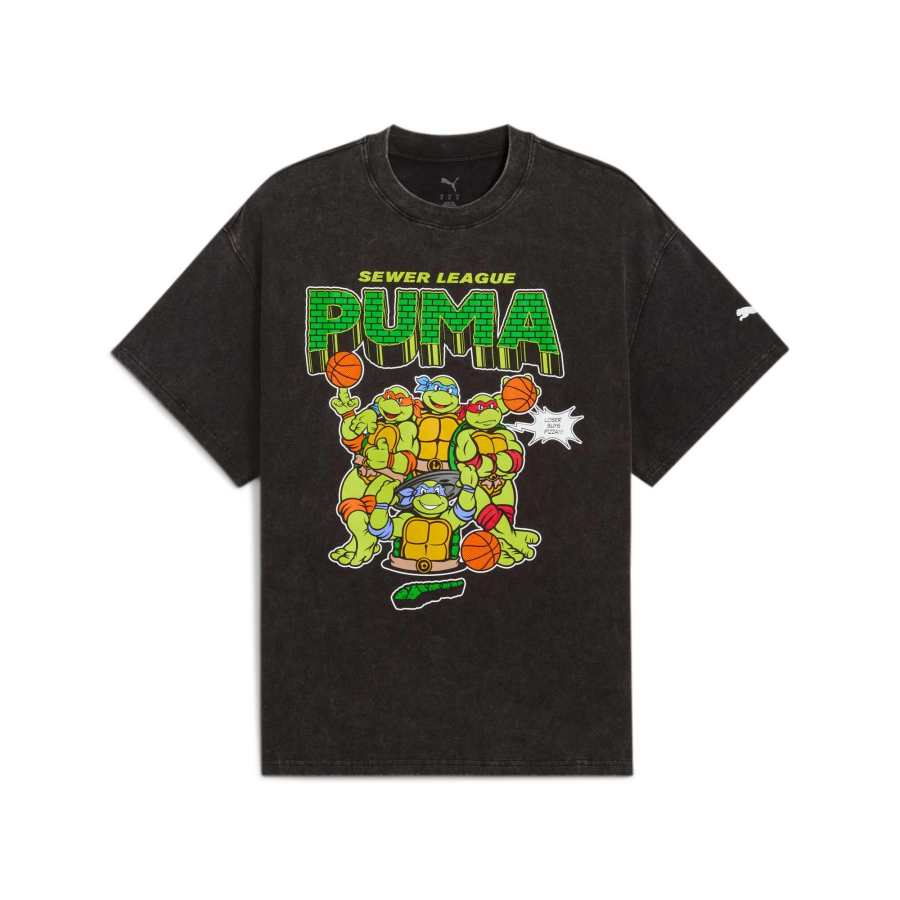 PUMA T-Shirt Men's Black Gray Color