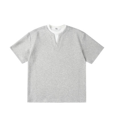 EYEUNDERSTAND T Shirts Unisex V Neck Moderate Mock Two Piece