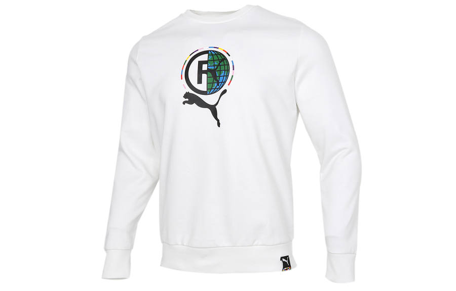 PUMA Men's Lifestyle Series. Sweatshirts Men's Ivory Crew Neck Moderate Regular