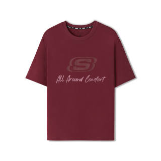 Skechers T Shirt Unisex Grape Red