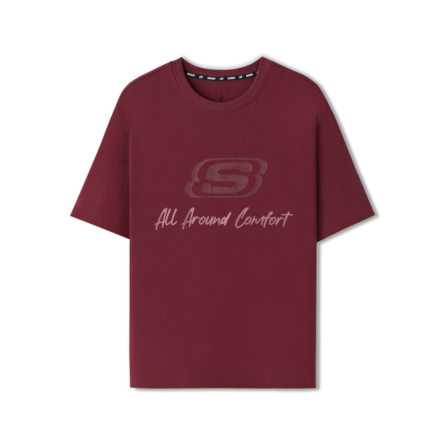 Skechers T Shirt Unisex Grape Red