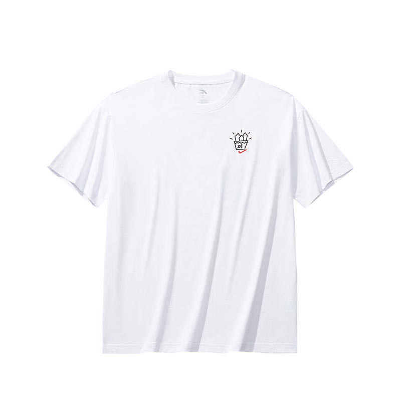 Anta Life Collection T Shirt Unisex Pure White Text