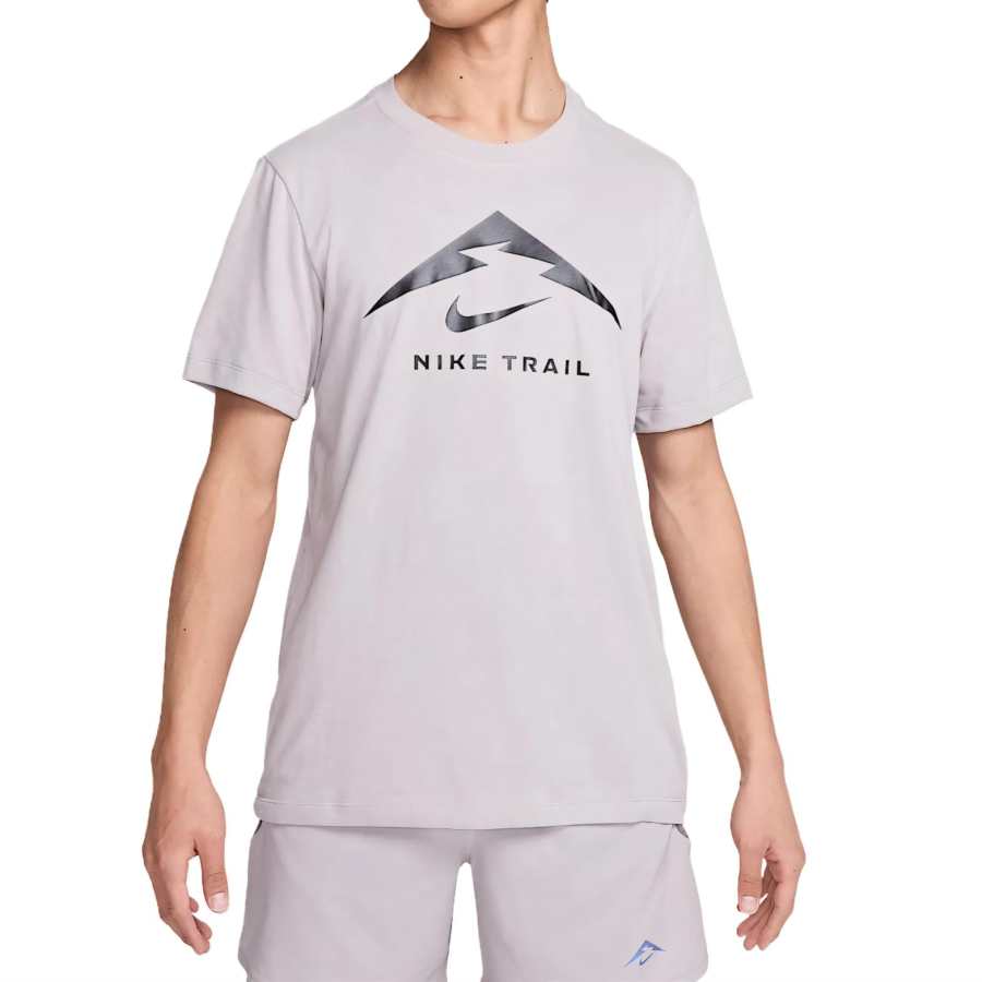 Nike Nike Dri Fit Trail T Shirt Men's Preppy Gray/Black