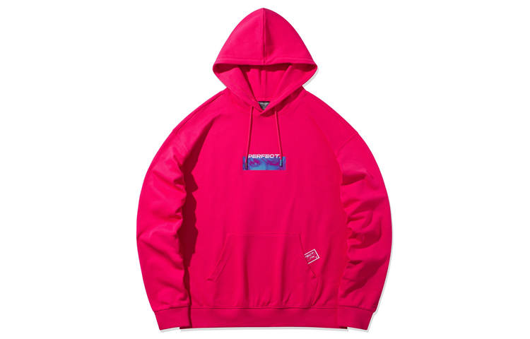 Li-Ning Li Ning Sweatshirts Men's Raspberry Red Hooded Moderate Regular