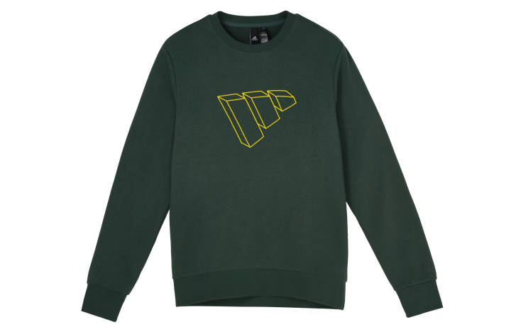 Adidas Adidas Sweatshirts Men's Green Crew Neck Moderate Regular