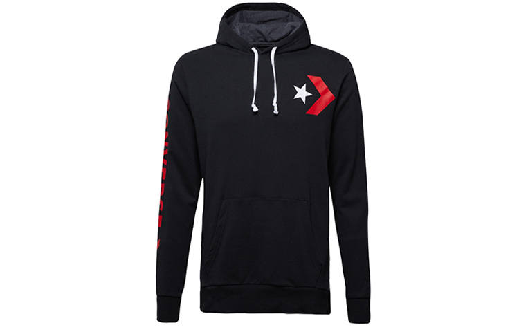 Converse Converse Sweatshirts Men's Ink Black Hooded Moderate Regular