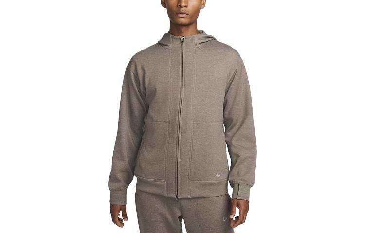 Nike Nike Sweatshirts Men's Khaki Hooded Moderate Cardigan