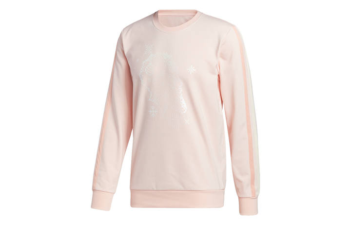 Adidas Adidas Sweatshirts Men's Pink Crew Neck Moderate Regular