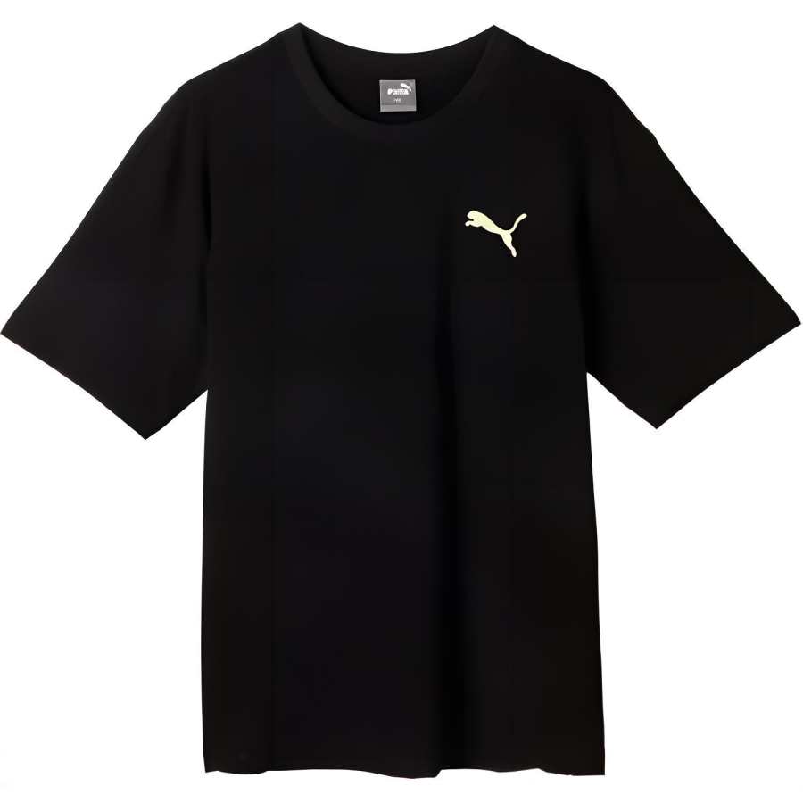 PUMA T Shirts Men's Black Crew Neck Moderate