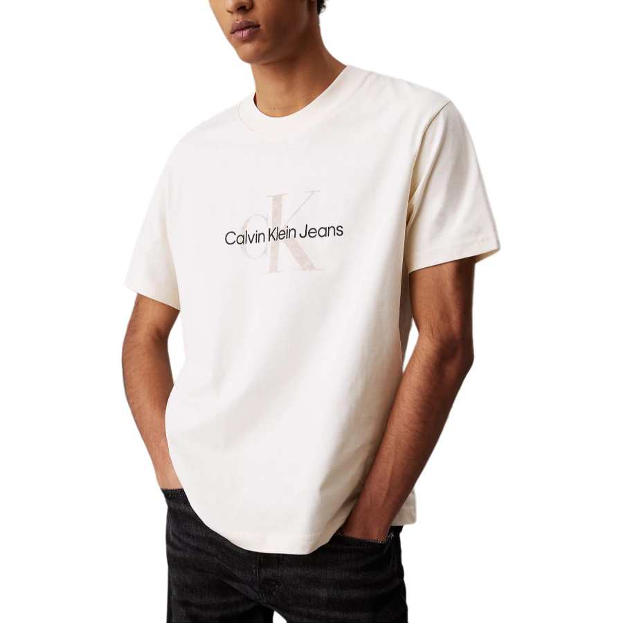 CALVIN KLEIN T Shirt Europe Version Men's Ivory