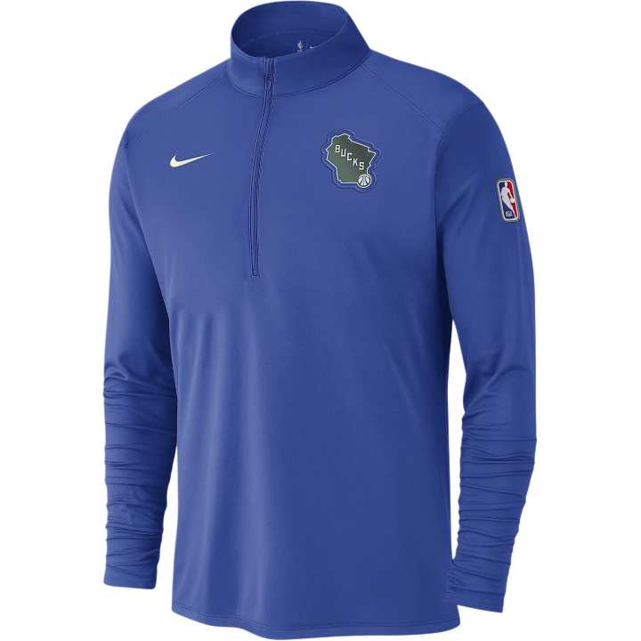 Nike Nike Milwaukee Bucks City Edition Men's Nike Dri FIT Nba 1/2 Zip Long Sleeve Top