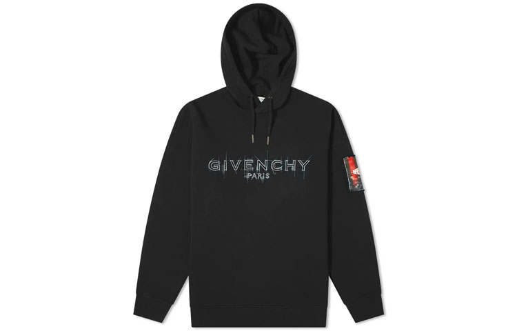 Givenchy Givenchy Sweatshirts Men's Black Hooded Moderate Heavyweight