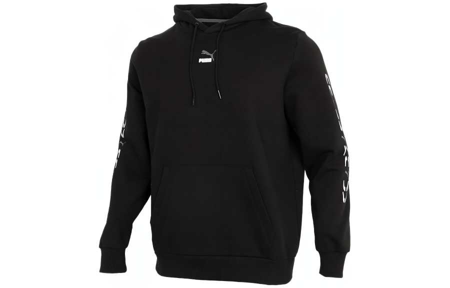 PUMA PUMA Sweatshirts Men's Black Hooded Moderate Regular