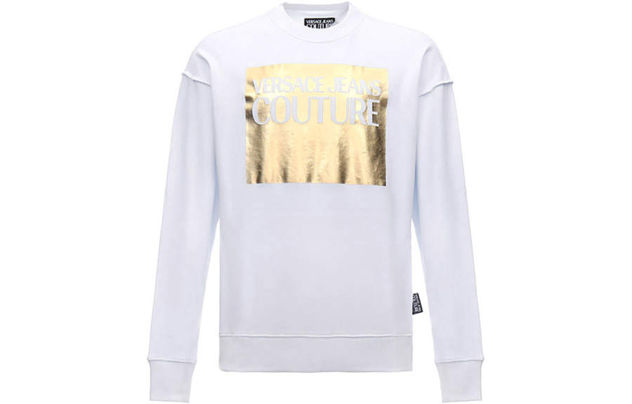 VERSACE JEANS COUTURE Crew Neck Regular Sweatshirt Men's White
