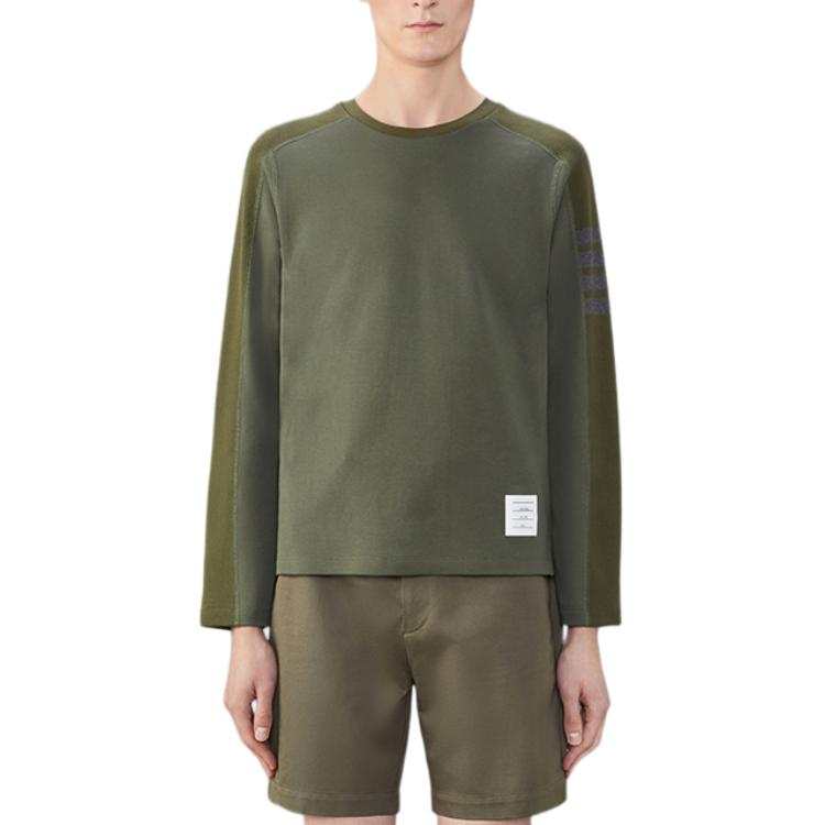 THOM BROWNE 4-Bar Striped Crewneck Sweatshirt