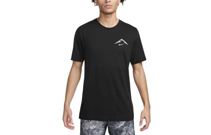 Nike Nike T Shirts Men's Black Crew Neck Moderate Straight Fit